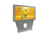 Schermo LCD a 85 pollici del chiosco all'aperto del touch screen del cavalletto antiruggine per l'autostazione