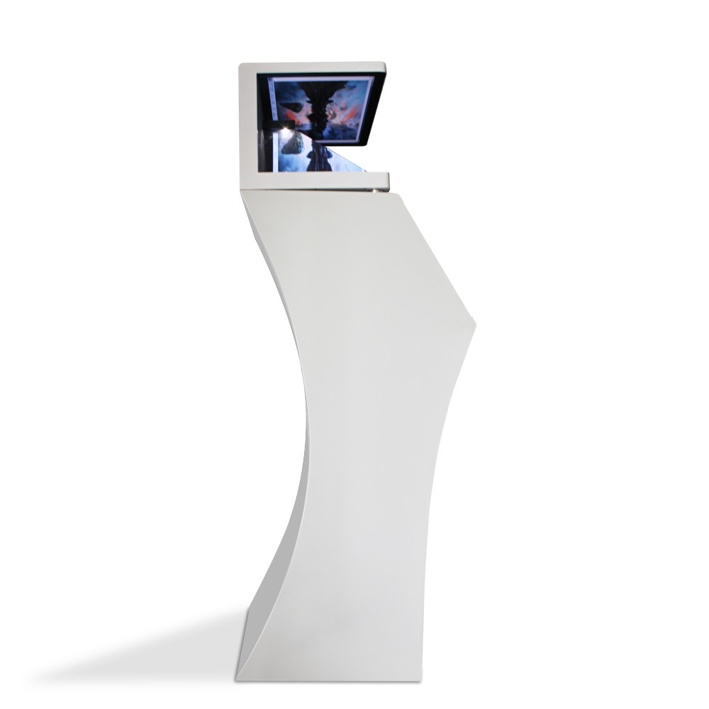 Ologramma trasparente alto a 21,5 pollici di vetro 3d dell'ologramma che annuncia esposizione con il touch screen facoltativo