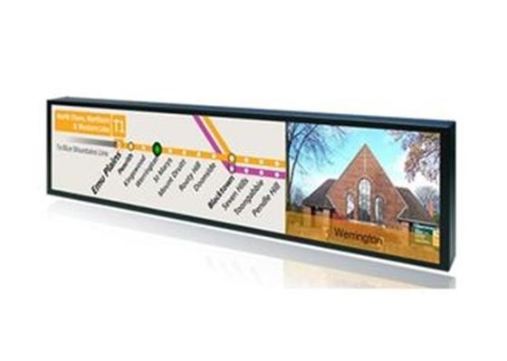 il LCD allungato a 28 pollici di Antivari visualizza il chiosco del contrassegno di Digital per i bus e le stazioni della metropolitana