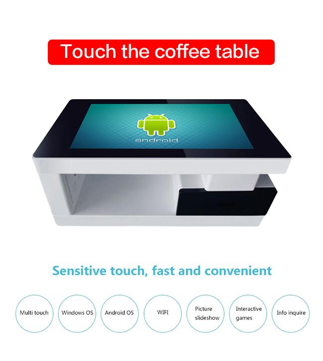 Tavola astuta del touch screen dell'affissione a cristalli liquidi del cassetto di isolato di androide del sistema del gioco interattivo dell'interno a 43 pollici del caffè