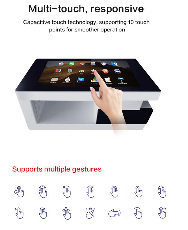 Tavola astuta del touch screen dell'affissione a cristalli liquidi del cassetto di isolato di androide del sistema del gioco interattivo dell'interno a 43 pollici del caffè