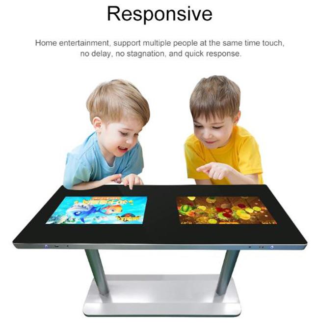 Tavolino da salotto interattivo dello schermo doppio astuto di tocco Windows/di Android per la riunione di video chiosco di pubblicità dell'esposizione