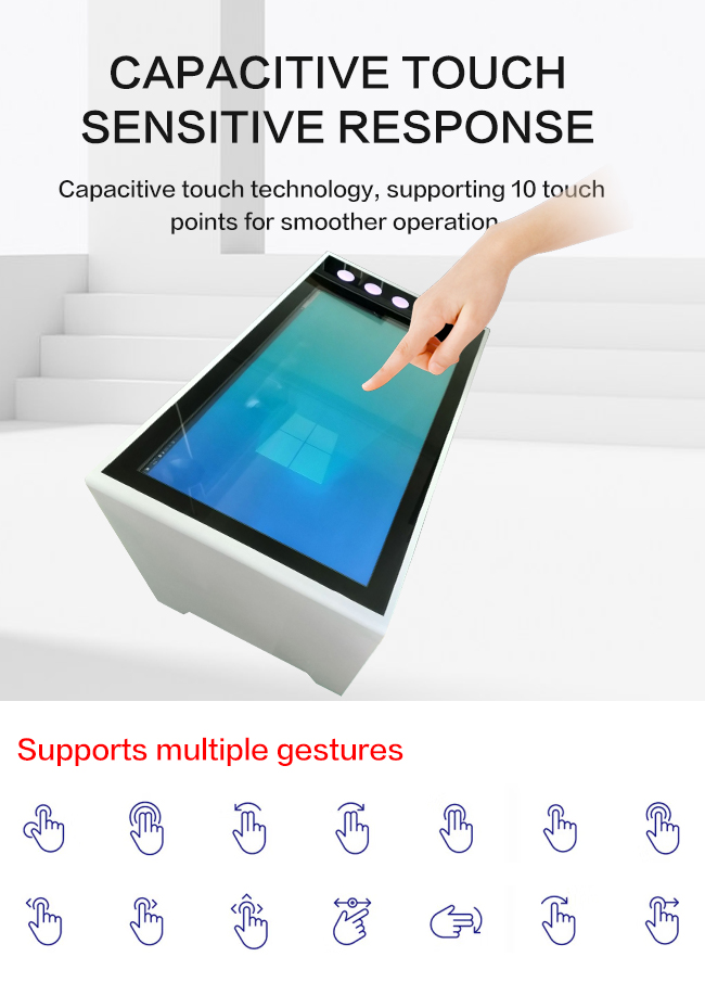 Affissione a cristalli liquidi dell'interno a 55 pollici Android interattivo di isolato o Tabella astuta del touch screen del gioco del caffè del sistema di Windows