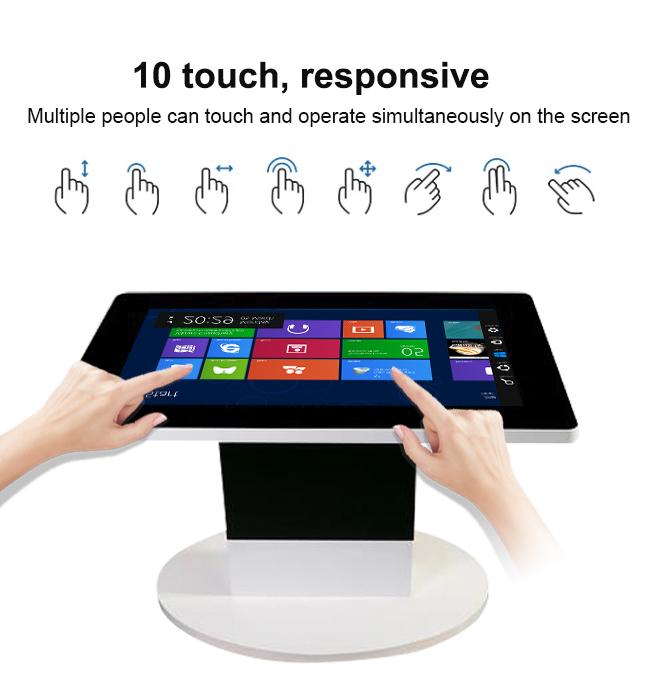 Tabella interattiva dello schermo di monitor di tocco di Windows del touch screen del tavolino da salotto di conferenza di pubblicità astuta a 55 pollici del gioco