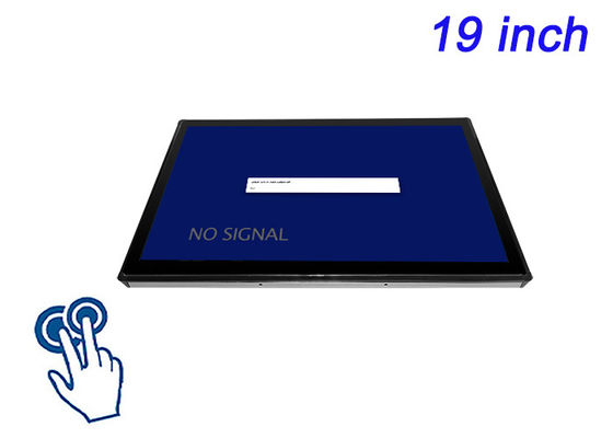 Monitor integrato a 19 pollici touch per sistemi di sorveglianza, operazioni logistiche, display aeroportuali e sale di controllo