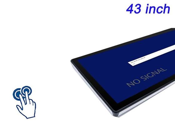 schermo touch incorporato da 43 pollici per schermi smart city, arene sportive, pubblicità digitale immersiva e monitoraggio industriale su larga scala