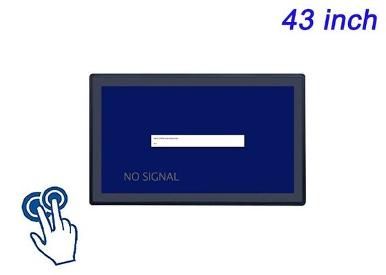 schermo touch incorporato da 43 pollici per schermi smart city, arene sportive, pubblicità digitale immersiva e monitoraggio industriale su larga scala