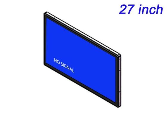 Monitor incorporato da 27 pollici per pubblicità digitale, operazioni logistiche, display di trasporto pubblico e pannelli espositivi