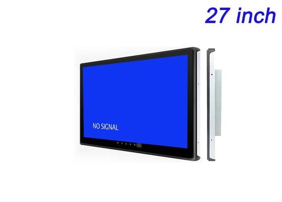 Monitor incorporato da 27 pollici per pubblicità digitale, operazioni logistiche, display di trasporto pubblico e pannelli espositivi