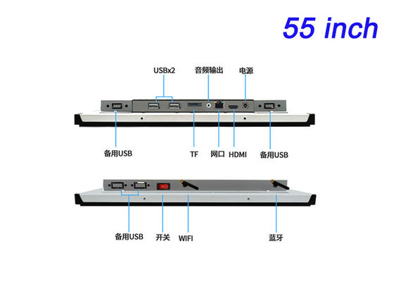 Monitor incorporato da 55 pollici per la pubblicità al dettaglio, i centri di trasporto, i cruscotti industriali su larga scala e i display degli stadi