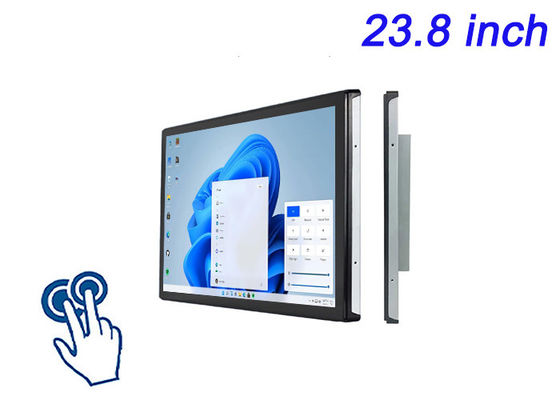 23.8 pollici schermo touch Windows incorporato per segnaletica digitale, lavagne interattive, ordinazione a tavola del ristorante e monitoraggio della sicurezza