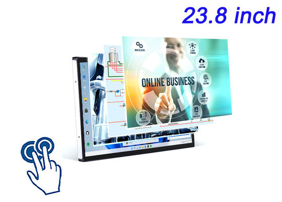 23.8 pollici schermo touch Windows incorporato per segnaletica digitale, lavagne interattive, ordinazione a tavola del ristorante e monitoraggio della sicurezza
