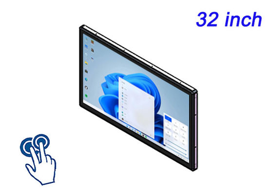 Monitor integrato Windows Touch da 32 pollici per sale di controllo, display logistici, sistemi di sorveglianza e interfacce di trasporto pubblico