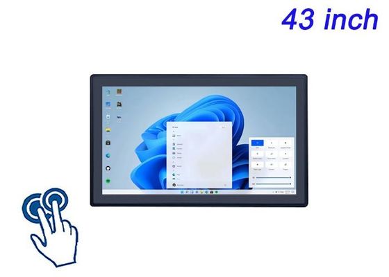 schermo touch incorporato da 43 pollici Windows per schermi Smart City, interfacce per stadi, soluzioni immersive per il retail e sistemi di gioco