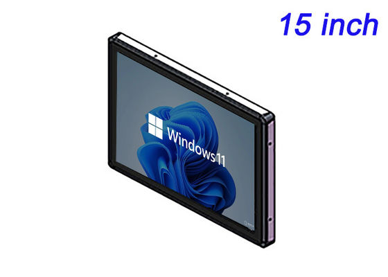 schermo Windows incorporato da 15 pollici per display di trasporto, sistemi di sicurezza, operazioni di magazzino e distributori automatici
