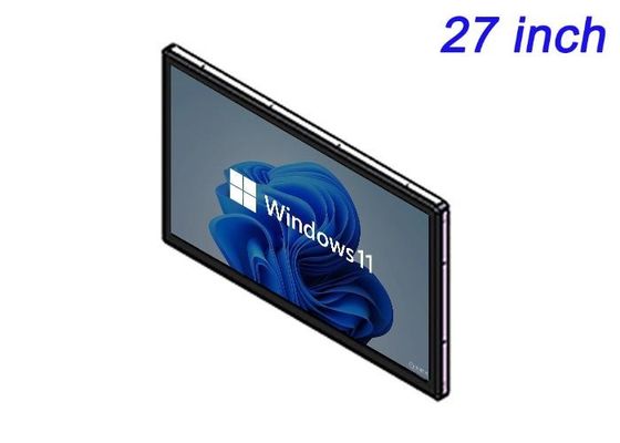 27 pollici di schermo Windows incorporato per la pubblicità digitale, i display delle fiere, i cruscotti logistici e le sale di comando