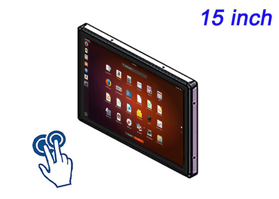 Display touch embedded da 15 pollici Linux per sistemi sanitari, distributori automatici, interfacce di trasporto e pannelli di intrattenimento