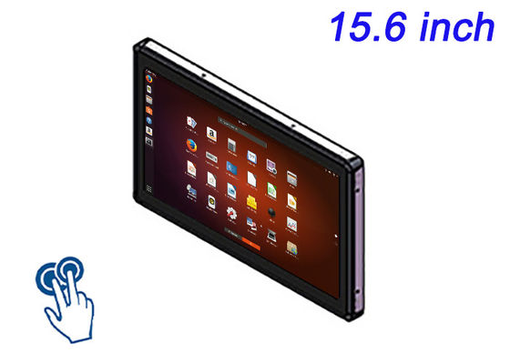 15.6 pollici Linux touch screen incorporato per chioschi pubblici, sistemi di gestione dell'energia, automazione di fabbrica e display didattici