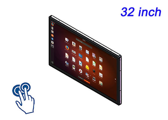 Display touch embedded da 32 pollici Linux per soluzioni didattiche, pannelli di trasporto pubblico, sistemi di sicurezza e vendita al dettaglio interattiva