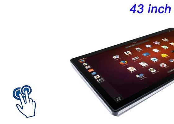 schermo touch integrato da 43 pollici Linux per automazione industriale, chioschi smart city, interfacce sanitarie e sale di comando