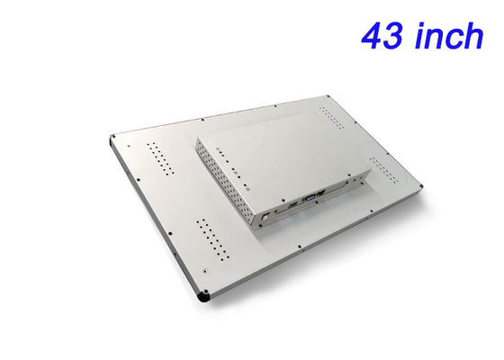 schermo touch integrato da 43 pollici Linux per automazione industriale, chioschi smart city, interfacce sanitarie e sale di comando