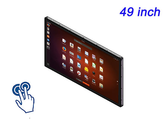 Display touch Linux incorporato da 49 pollici per segnaletica digitale, soluzioni per riunioni aziendali, monitoraggio delle strutture e dashboard di trasporto