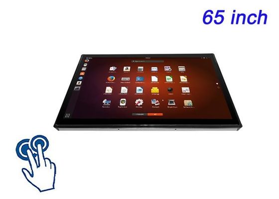 Display touch integrato Linux da 65 pollici per sale conferenze, interfacce mediche avanzate, centri di controllo e infrastrutture per città intelligenti