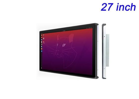 Schermo incorporato Linux da 27 pollici per display di vendita al dettaglio su larga scala, interfacce aziendali, sistemi di trasporto pubblico e monitoraggio della sicurezza