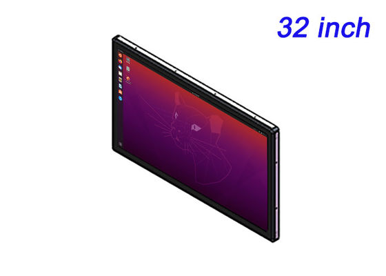 Display integrato Linux da 32 pollici per sale conferenze, automazione industriale, pannelli di controllo e sale espositive