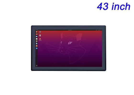 schermo integrato Linux da 43 pollici per segnaletica digitale, gestione dei magazzini, infrastrutture di città intelligenti e monitoraggio delle strutture
