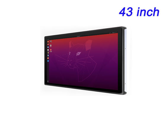 schermo integrato Linux da 43 pollici per segnaletica digitale, gestione dei magazzini, infrastrutture di città intelligenti e monitoraggio delle strutture