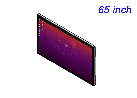 Display integrato Linux da 65 pollici per centri di comando, pubblicità al dettaglio di fascia alta, interfacce per edifici intelligenti e sale di controllo