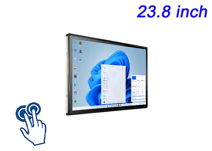 23.8 pollici schermo touch Windows incorporato per segnaletica digitale, lavagne interattive, ordinazione a tavola del ristorante e monitoraggio della sicurezza