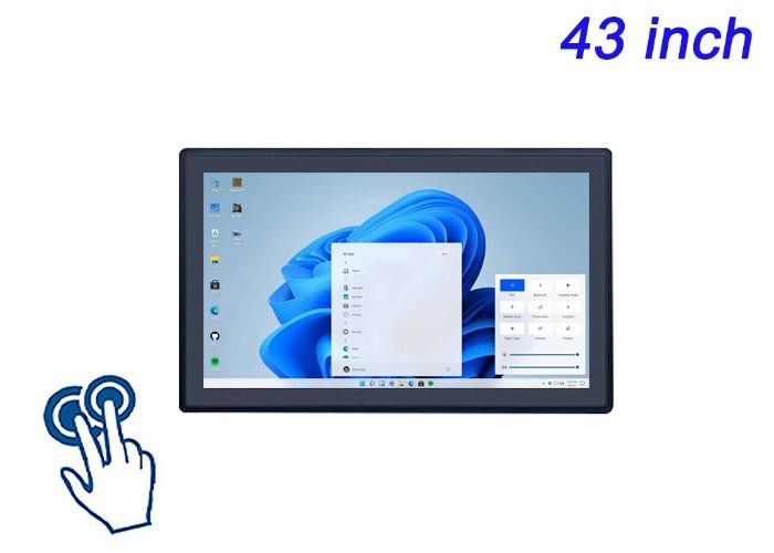 schermo touch incorporato da 43 pollici Windows per schermi Smart City, interfacce per stadi, soluzioni immersive per il retail e sistemi di gioco