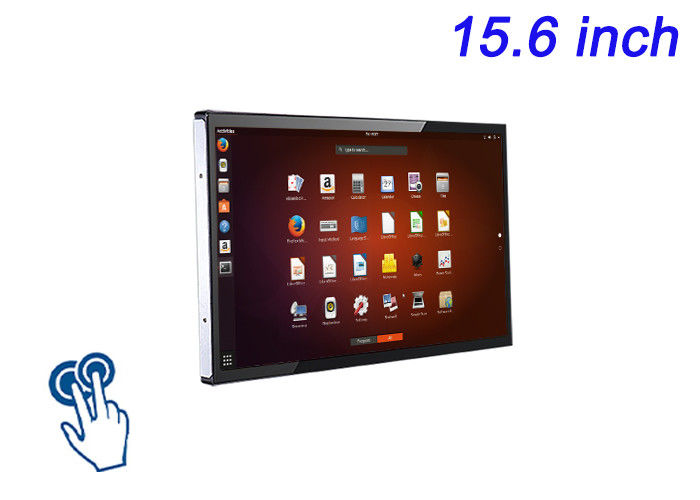 15.6 pollici Linux touch screen incorporato per chioschi pubblici, sistemi di gestione dell'energia, automazione di fabbrica e display didattici