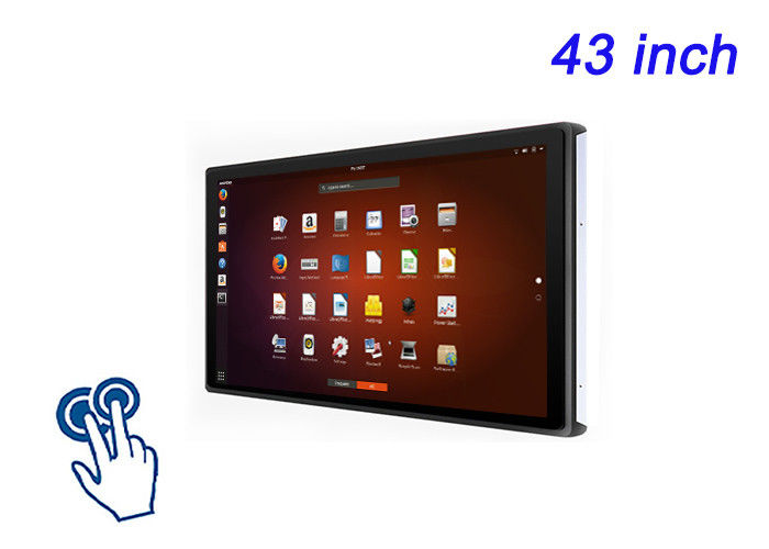 schermo touch integrato da 43 pollici Linux per automazione industriale, chioschi smart city, interfacce sanitarie e sale di comando
