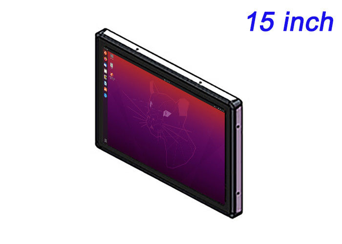 Display integrato Linux da 15 pollici per interfacce di trasporto, segnaletica digitale, cruscotti di produzione e gestione delle strutture